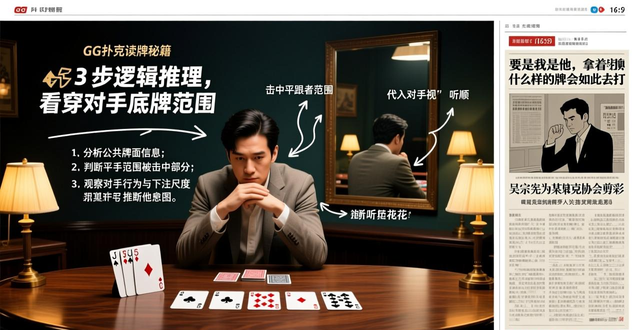GG扑克读牌秘籍：3步逻辑推理，看穿对手底牌范围