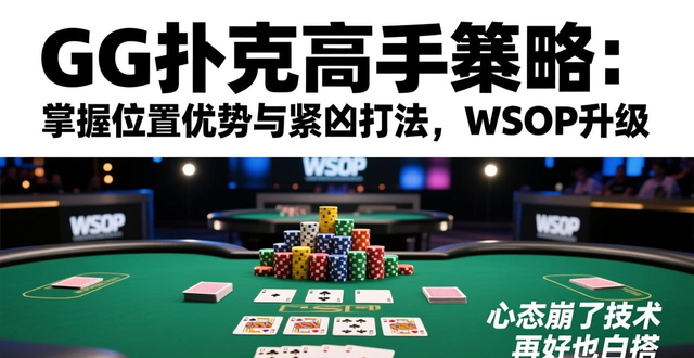 GG扑克高手策略：掌握位置优势与紧凶打法，WSOP升级